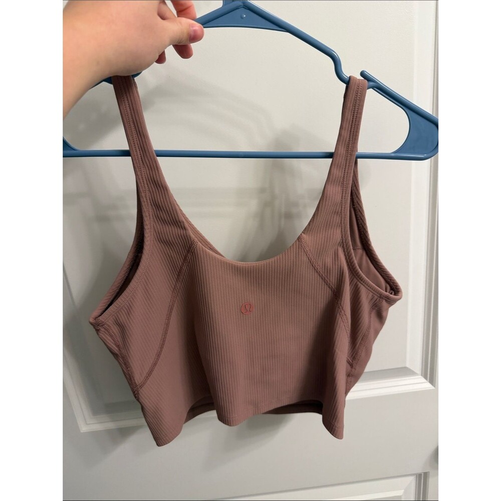 Lululemon Mauve Ribbed Tank Crop Top